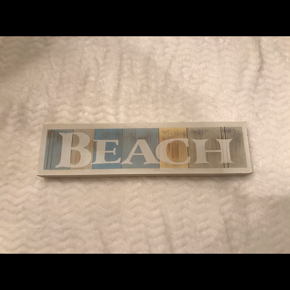 Beach shelf sign